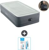 Intex Luchtbed - 1-Persoons - 99 x 191 x 46 cm - Grijs - Inclusief pomp en Reparatieset