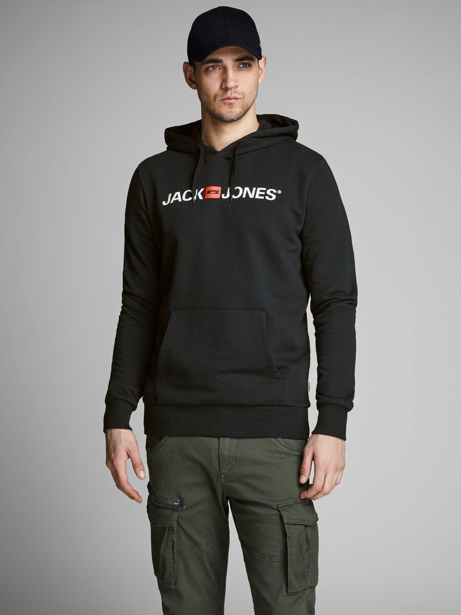 Jack & Jones JJECORP Old Logo Sweat Hood NOOS - Black - XL