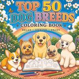 TOP 50 DOG BREEDS: COLORING BOOK
