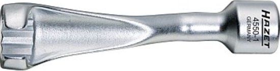 HAZET Inspuitleindingsleutel 4550-1 - Vierkant hol 12,5 mm (1/2 inch) - Buiten twaalfkant profiel - 17 mm - Zilver