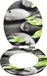 Icecat abattant de WC avec fermeture rapide, Duroplast, Gris/Vert/Noir