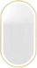 Bolt Edge Miroir de salle de bain LED avec éclairage - Cadre Or - Dimmable - Ovale - 50x100cm