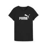 PUMA ESS METALLIC No. 1 Logo T-shirt voor dames XS, Black Metallic Silver