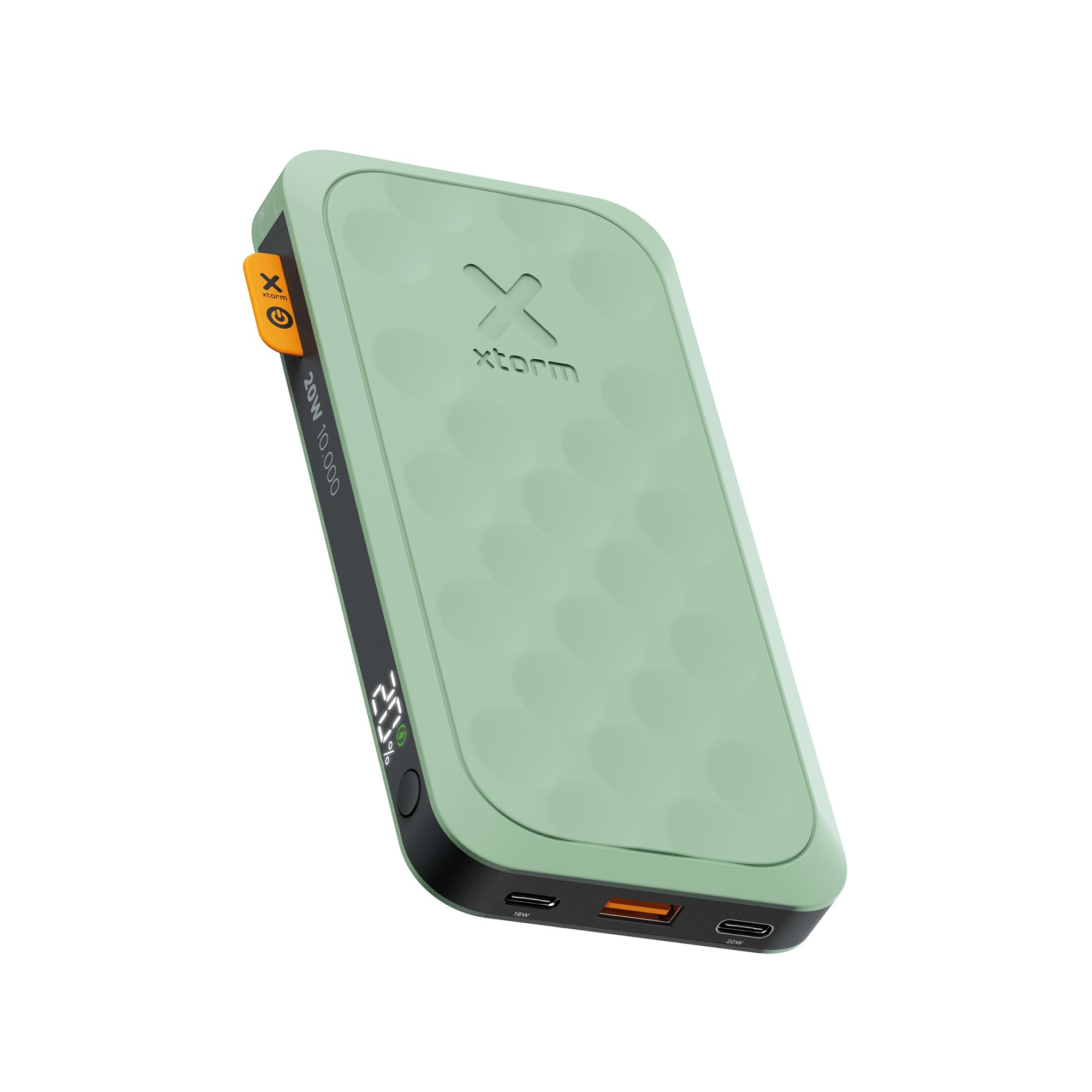 Xtorm 20W Fuel Series Powerbank 10.000mAh - Sage Green - 3 Outputs - USB-C