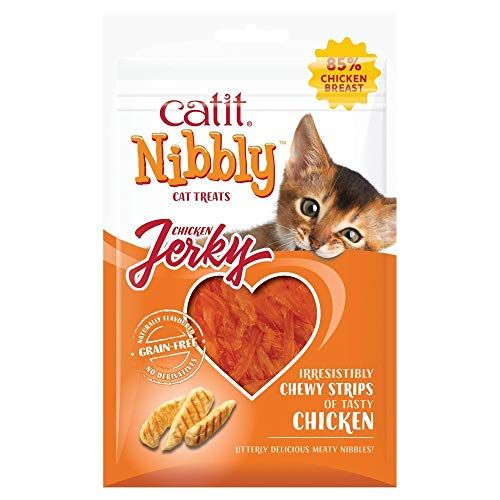 Catit Nibbly Jerky - Kauwstrip voor Katten - Kip - 30 g