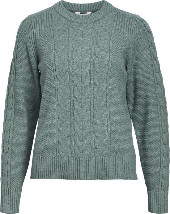 Object Trui Objdoris Re L/s Knit Pullover Noos - Dark Forest/ Melange - XL