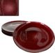 MamboCat Suez Set van 6 donkerrode glazen dinerborden - 27 cm