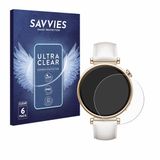 Savvies Screenprotector voor Huawei Watch GT 4 (41mm) - Folie Beschermfolie transparant 6 Stuks