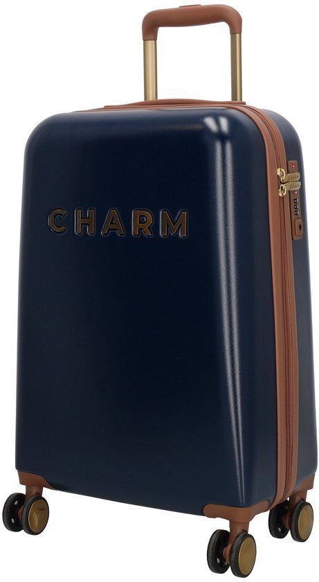 Charm London trolley 55 cm. donkerblauw