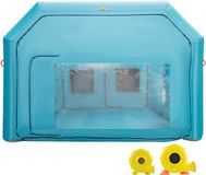 Cabine gonflable portable sans marque, 7 x 4 x 2,5 m, tente de peinture automobile avec filtres à air et 2 souffleurs, tente améliorée pour la peinture automobile