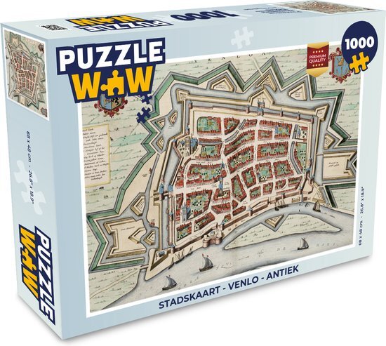 MuchoWow Puzzel Stadskaart - Venlo - Antiek - Legpuzzel - Puzzel 1000 stukjes volwassenen - Plattegrond