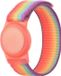By Qubix - AirTag nylon loop bandje - S/M - Regenboog