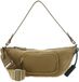 Coccinelle Leren schoudertas Paki Smart To Go Suede Bimaterial Crossover Bag Seagrass / Seagrass kaki