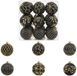 vidaXL Kerstbalset XL 18 stuks Zwart en Goud 8 cm Polystyreen