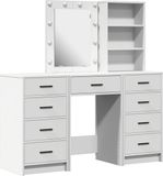 vidaXL Kaptafel Wit Bewerkt Hout 40 x 41 x 135 cm