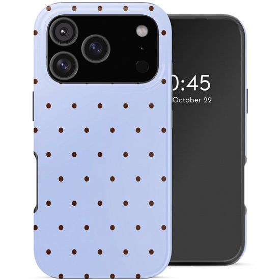 Selencia Hoesje - Geschikt voor Apple iPhone 17 Pro Max - Backcover geschikt voor MagSafe - Happy Dots Digital Sky