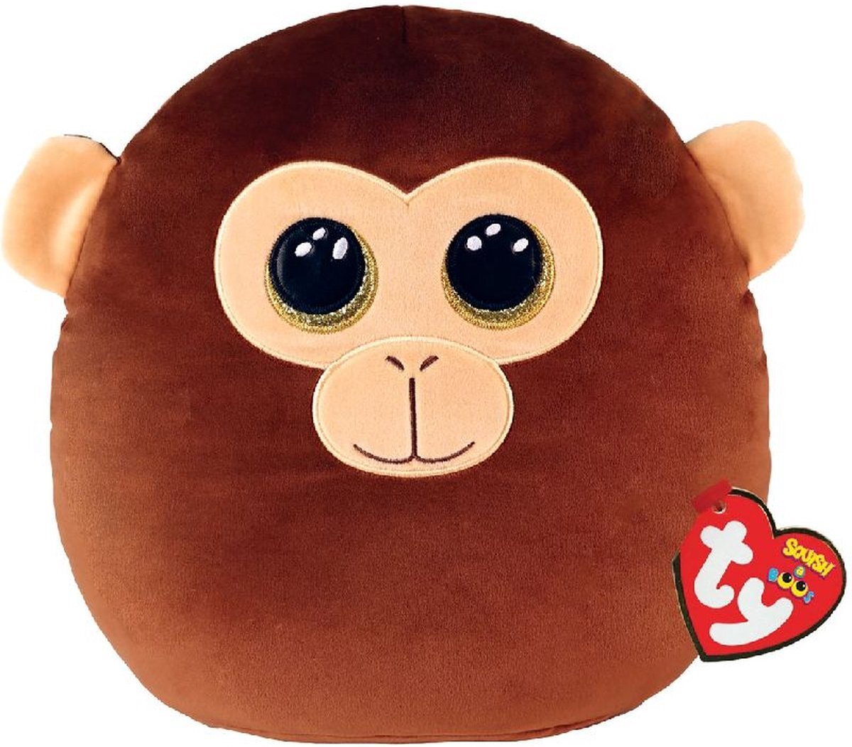 TY Squish a Boo Dunston Brown Monkey 20cm