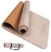 Merkloos Yogamat TPE Antislip 4 tot 8 mm Uitlijnlijnen