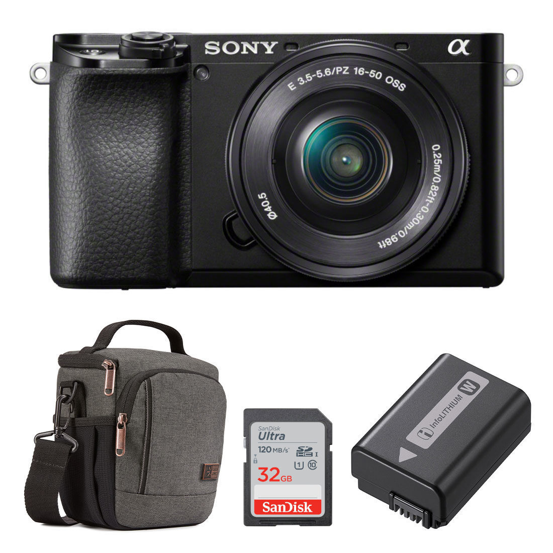 Sony Sony Alpha A6100 systeemcamera + 16-50mm + Accessoire Kit