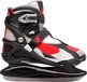 Nijdam IJshockeyschaats Pro-Line - Semi-Softboot - Zwart/Grijs/Rood - 40
