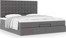 Maison Exclusive - Cadre de lit ottoman avec matelas gris 180x200cm simili cuir