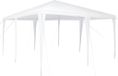 vidaXL Partytent, wit, 400 x 400 x 266 cm, polyethyleen en staal