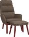 vidaXL Relaxstoel met voetenbank stof taupe