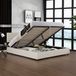 Corium Tweepersoonsbed Juva avec sommier à lattes et espace de rangement 180x200 cm beige