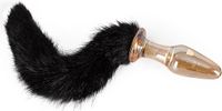 You2Toys – Glazen Petplay Plug met Staart Dierlijk Rollenspel 12 cm – Transparant Goud