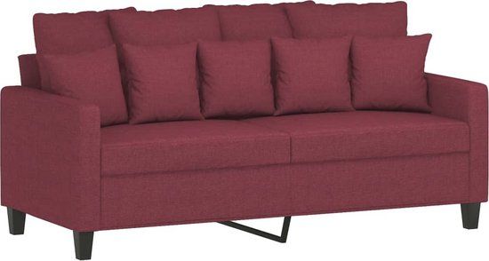 vidaXL Tweezitsbank 140 cm stof wijnrood
