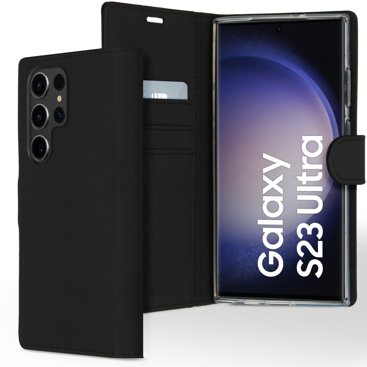 Accezz Wallet Book Case for Samsung Galaxy S23 Ultra - Black