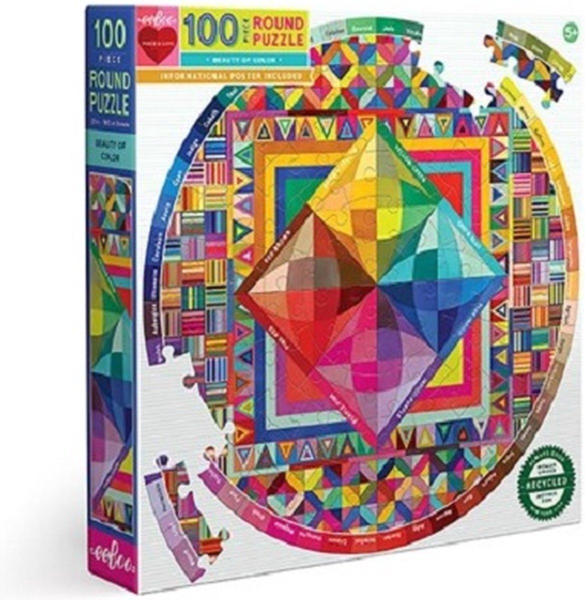 Eeboo puzzel Beauty of Color (100 rond)