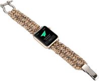 DrPhone BND1 - Nylon Band - Touw Design - Bruin - Geschikt voor Apple Watch 42/44/45 MM