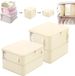 Shenzhen Haorui Industrial Technology Co., Ltd. Grande organisateur de rangement auto-compressant - Gain de place - Pour couettes, couvertures et vêtements - Beige - 2 pièces