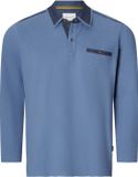 Babista Heren Poloshirt Met Lange Mouwen - Blauw - Grote Maten