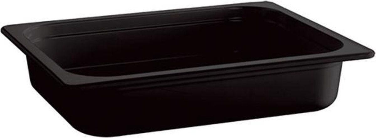 APS Melamine GN 1/1 Container Ecoline - Black - 100 mm Deep - Set of 2