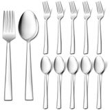 Omgoods - Ensemble de 12 couverts en acier inoxydable pour la maison et les restaurants