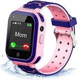 4G ele ELEOPTION 4G Smartwatch voor kinderen, IP67 waterdicht, met GPS-positie, camera, SOS, oproep, stappenteller, touchscreen, videochat, voor jongens en meisjes (roze T3)
