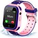 4G ele ELEOPTION 4G Smartwatch voor kinderen, IP67 waterdicht, met GPS-positie, camera, SOS, oproep, stappenteller, touchscreen, videochat, voor jongens en meisjes (roze T3)