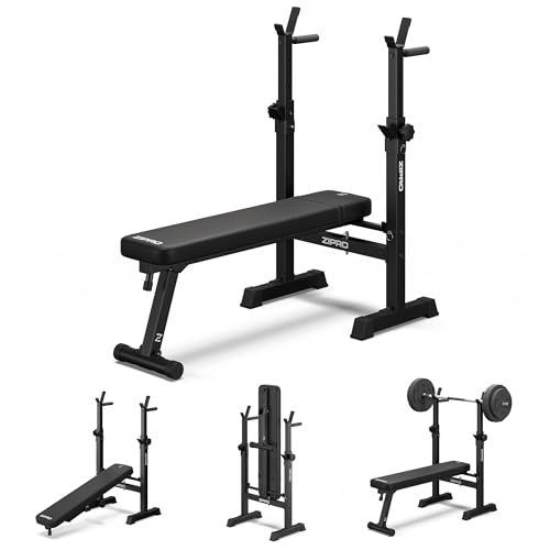 ZIPRO® Core Halterbank - Fitnessbank - Bench press bank - Bankdrukbank - Krachttraining - Verstelbaar - Voor Beginners en Professionele sporters - Duurzaam en Comfortabel