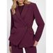 Fifth House getailleerde blazer met ceintuur - aubergine