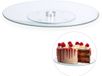 Relaxdays taartplateau draaibaar - Ø 30 cm - glas - transparant