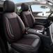Auto Interieur Meester AIS Autostoelhoezen voor Peugeot 508 1 2010-2018, Set van 2, Zwart met rode stiknaden