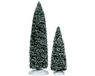 Lemax Sapin de genévrier enneigé, grand et moyen, set de 2