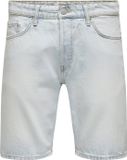 ONLY&SONS - ONSEDGE LB 3662 DOT DNM SHORTS - Heren - Bermuda shorts - Maat M - Katoen - Lichtblauw Denim