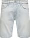 ONLY&SONS - ONSEDGE LB 3662 DOT DNM SHORTS - Heren - Bermuda shorts - Maat M - Katoen - Lichtblauw Denim