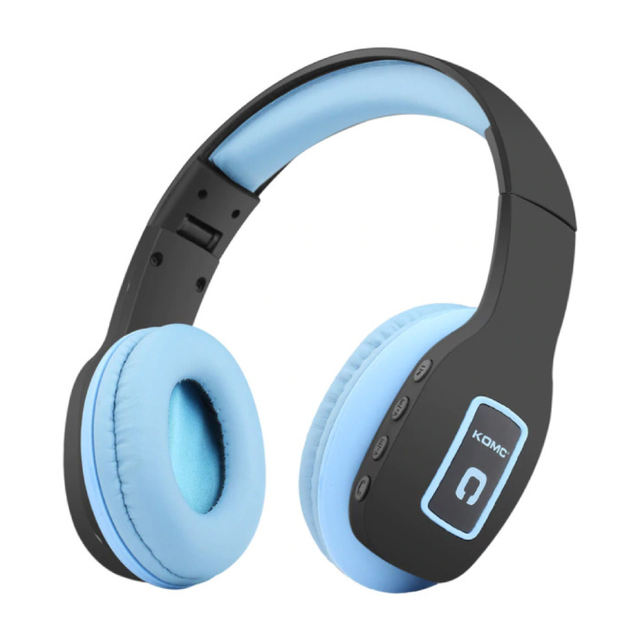 KOMC Draadloze Koptelefoon Bluetooth Wireless Headphones Stereo Gaming Blauw