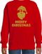 Bellatio Decorations Kersttrui voor jongens/meisjes - Merry Christmas - rood - glitter goud 98/104