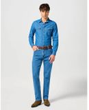 Wrangler Texas Str Heren Regular Fit Jeans Blauw - Maat W36 X L30