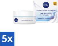 NIVEA Essentials Dagcrème - Hydraterende gezichtscrème - Normale tot gemengde huid - SPF 30 - 50 ml - 5 stuks